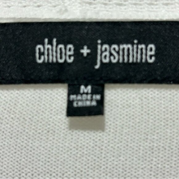 Chloe & Jasmine Black white and Gray Cardigan Sweater . Size M - Picture 3 of 10